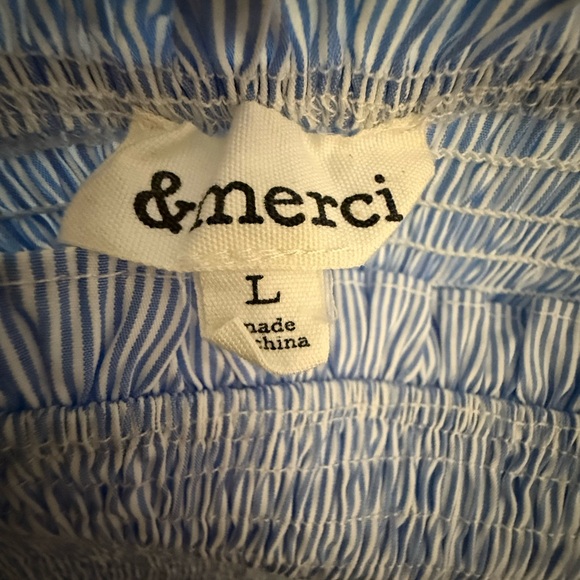 &Merci Pastel Tiered Maxi Dress Size Large Smocked Cottagecore Summer - Picture 7 of 9